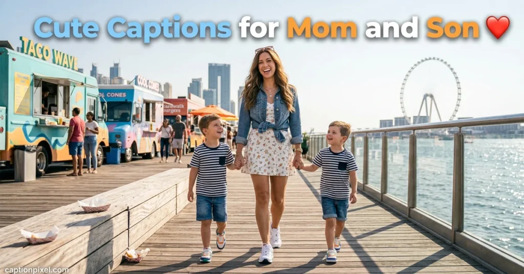 Cute Captions for Mom and Son
