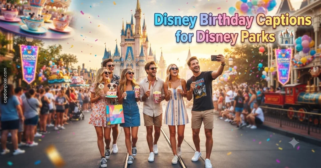 Disney Birthday Captions for Disney Parks