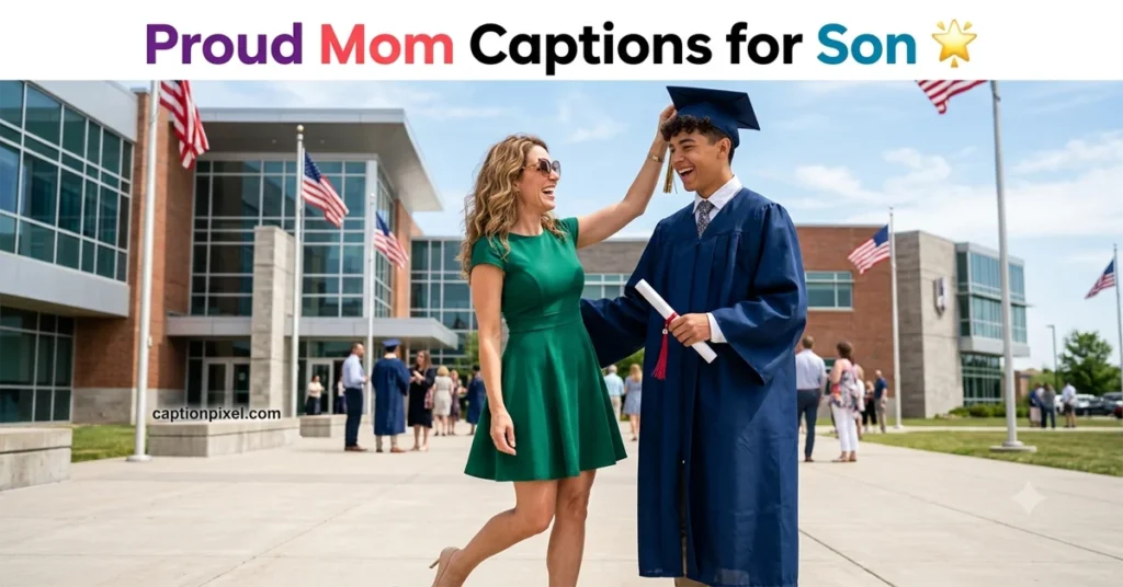 Proud Mom Captions for Son