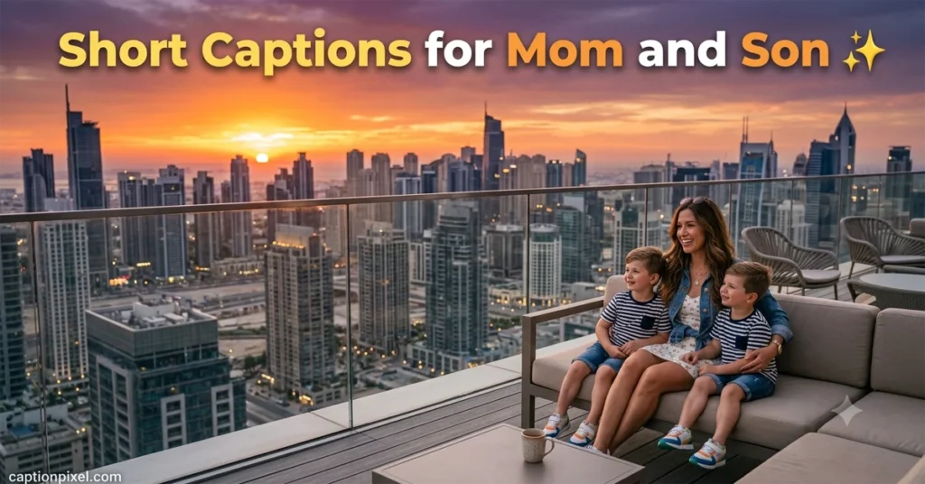 Short Captions for Mom and Son