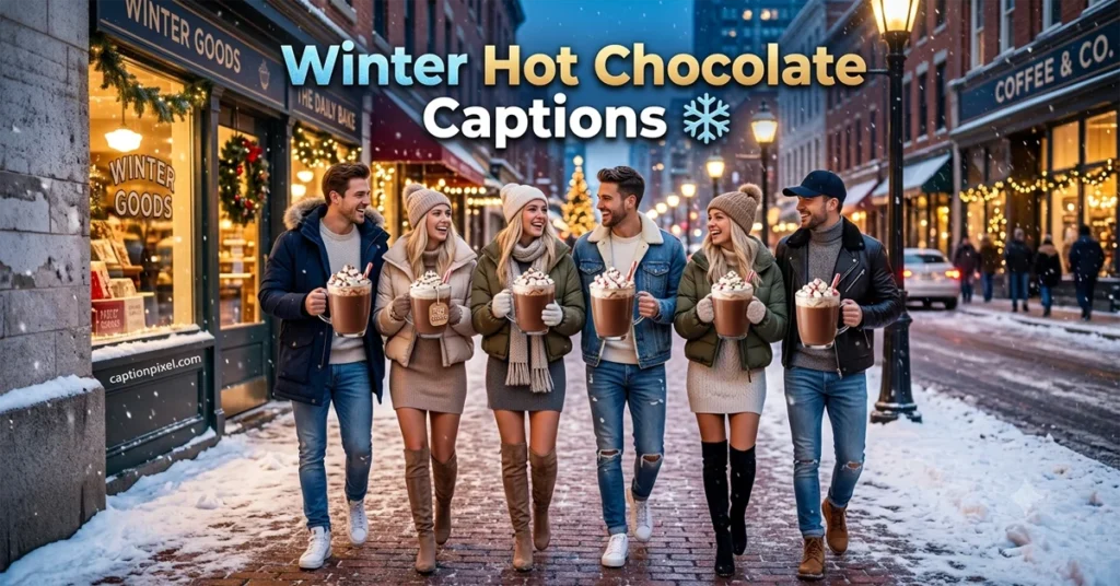 Winter Hot Chocolate Captions