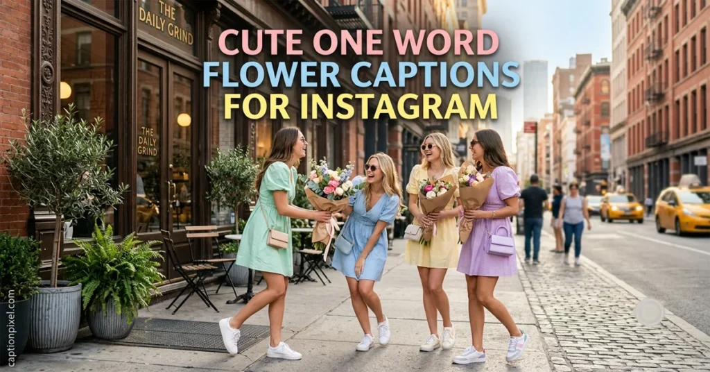 Cute One Word Flower Captions for Instagram