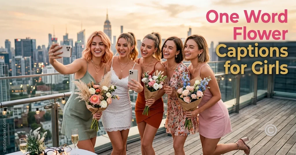 One Word Flower Captions for Girls