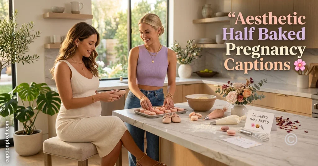Aesthetic Half Baked Pregnancy Captions