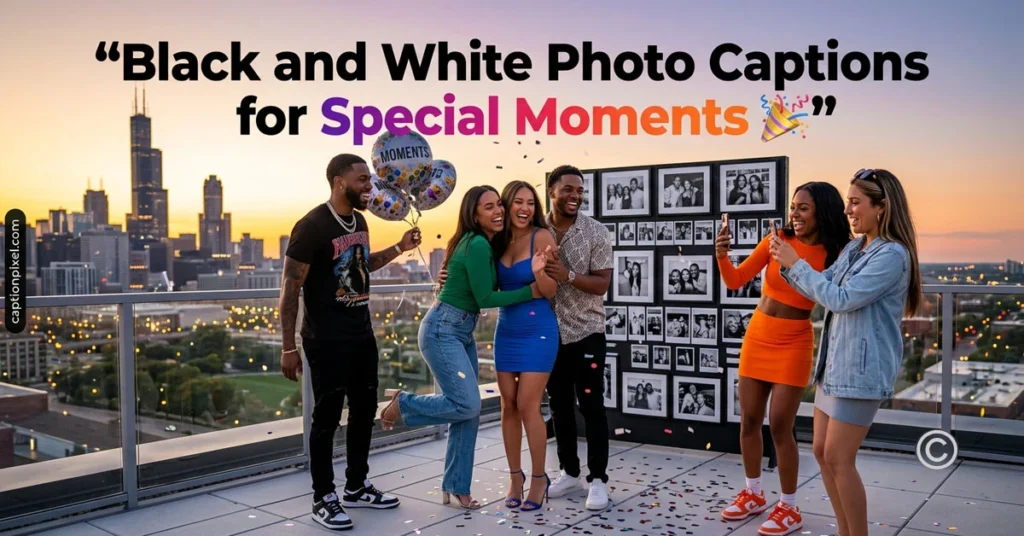 Black and White Photo Captions for Special Moments