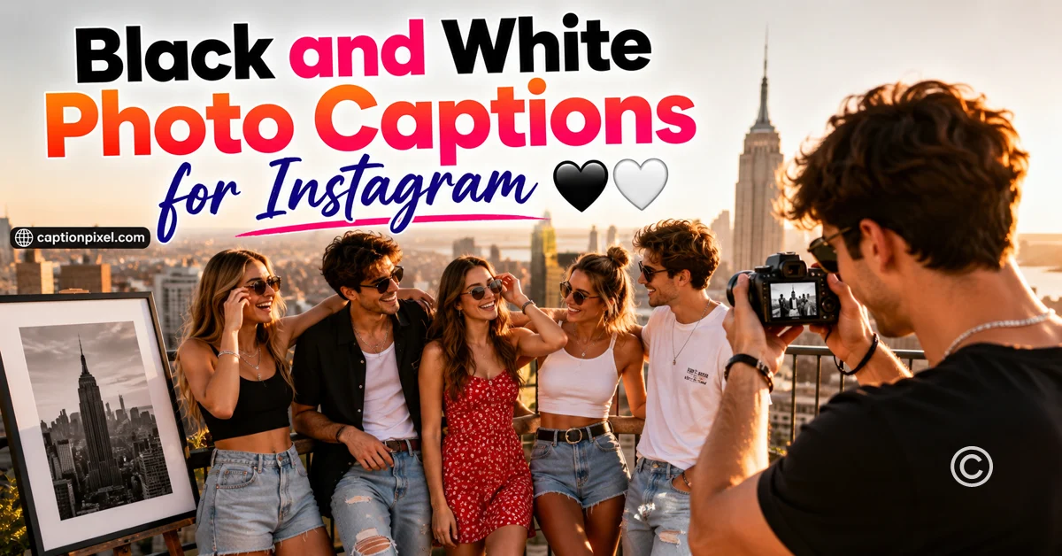 Black and White Photo Captions