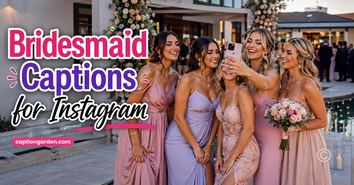 Bridesmaid Captions for Instagram