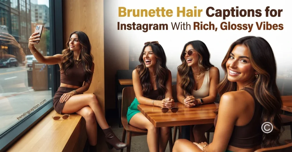 Brunette Hair Captions for Instagram With Rich, Glossy Vibes