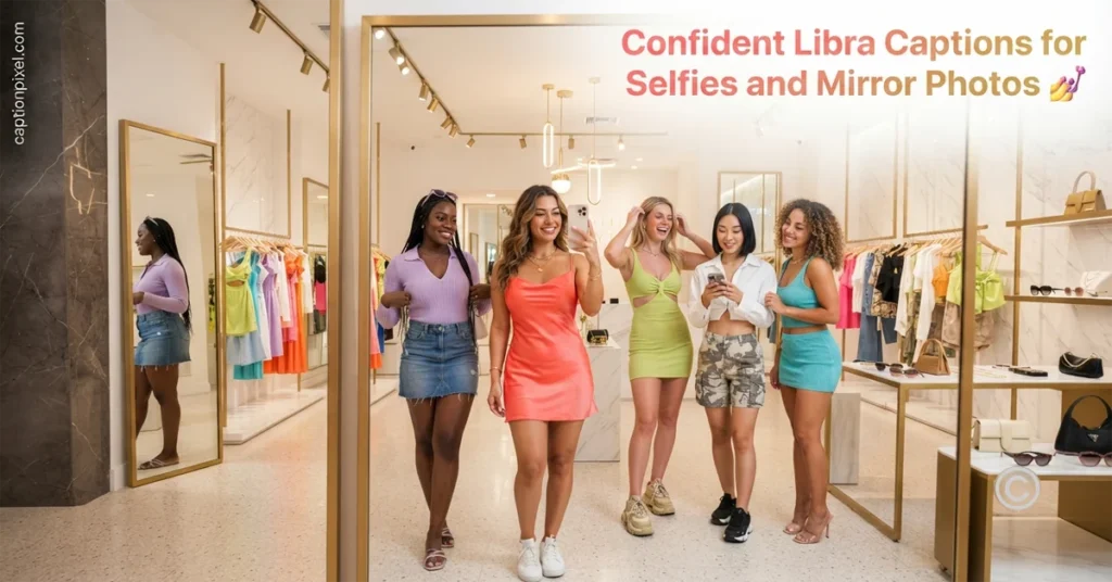 Confident Libra Captions for Selfies and Mirror Photos