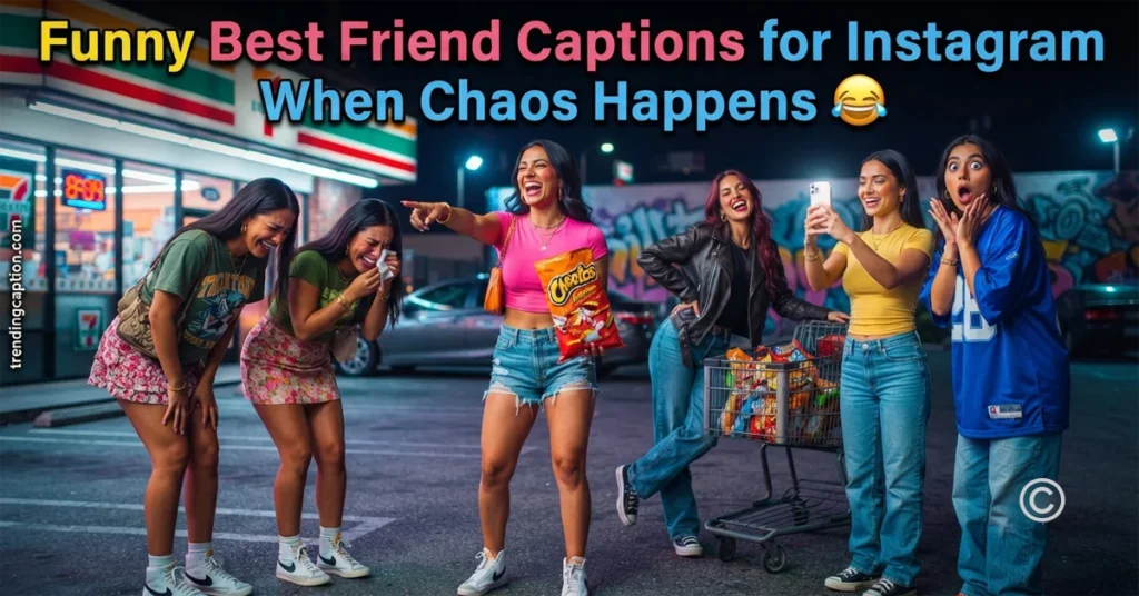 Funny Best Friend Captions for Instagram When Chaos Happens