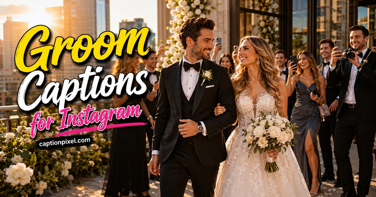Groom Captions for Instagram