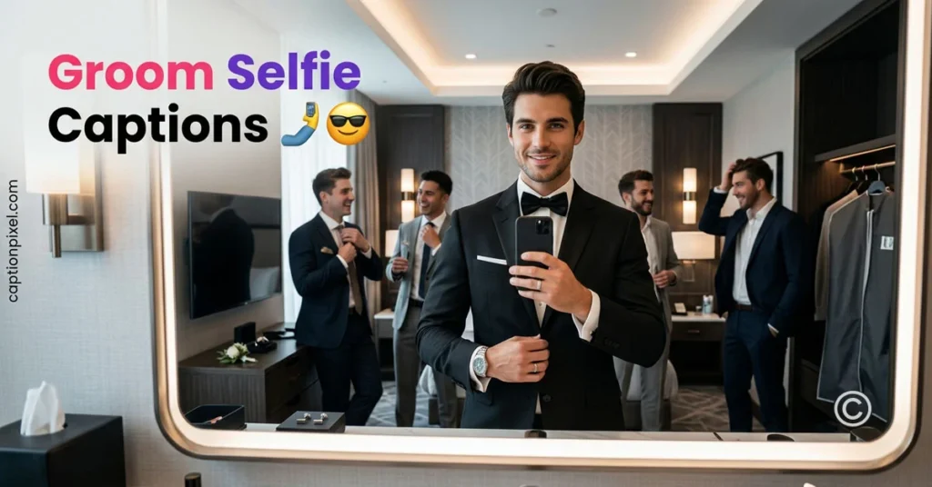 Groom Selfie Caption