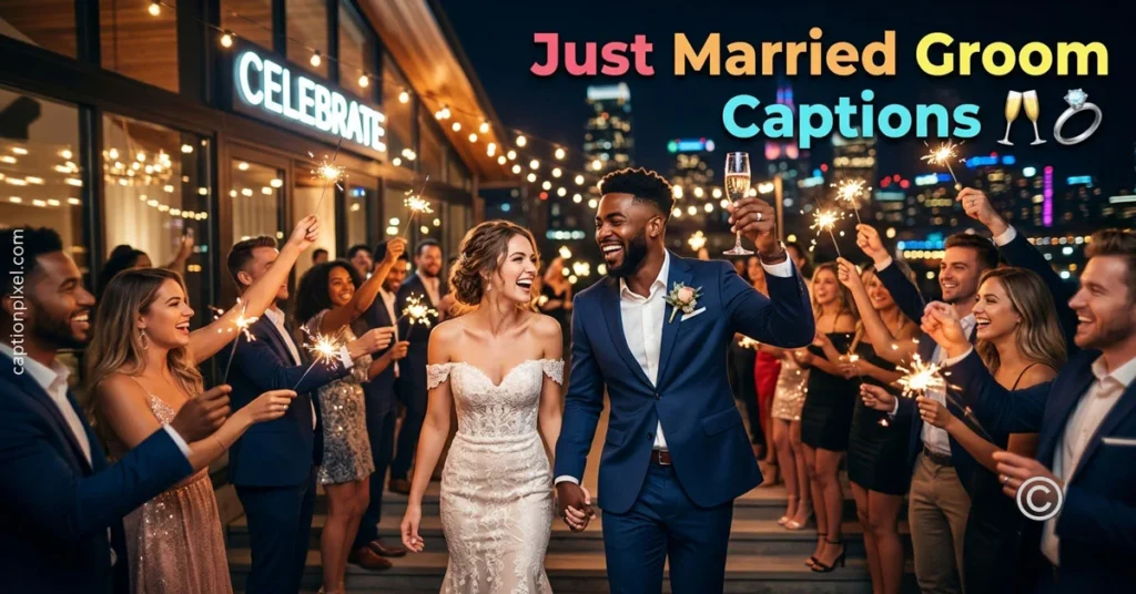Just Married Groom Captions