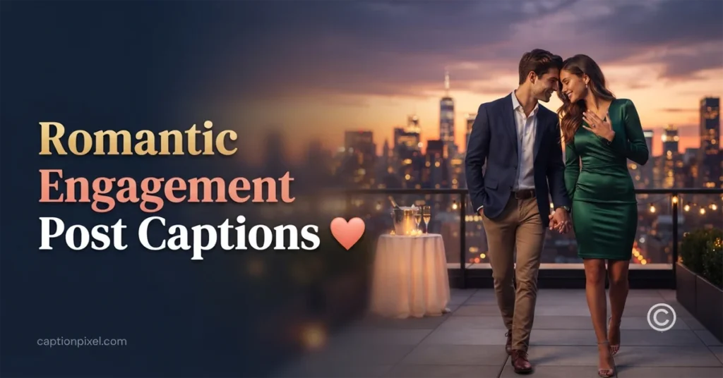 Romantic Engagement Post Captions