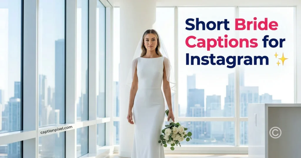 Short Bride Captions for Instagram