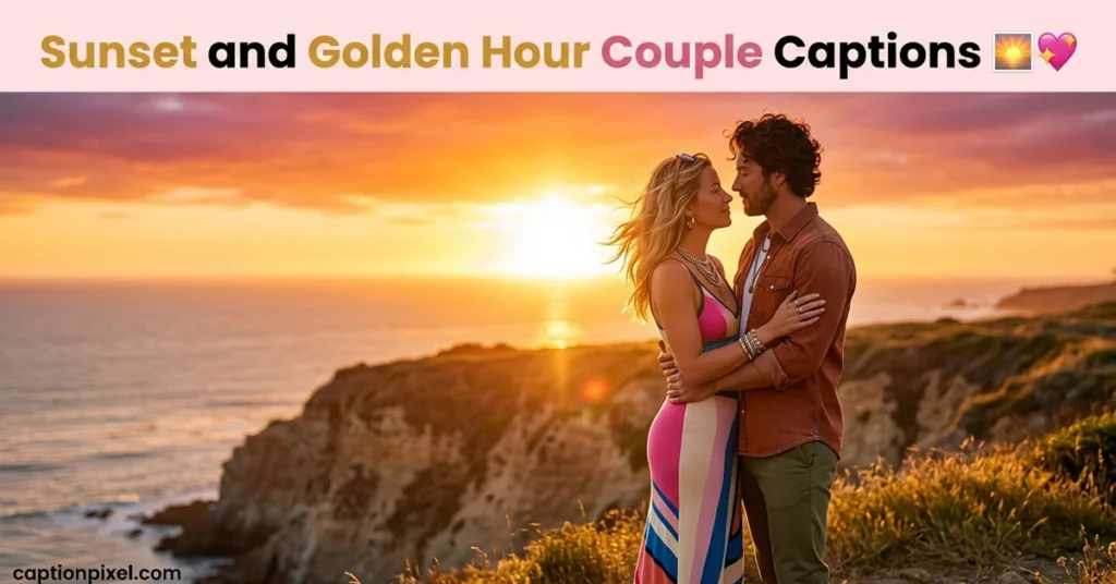Sunset and Golden Hour Couple Captions