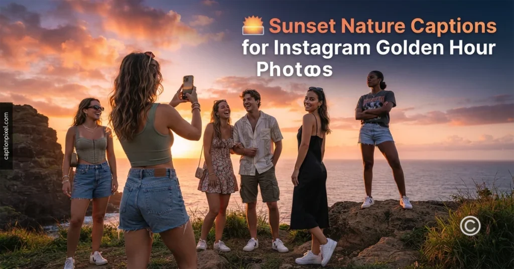Sunset Nature Captions for Instagram Golden Hour Photos