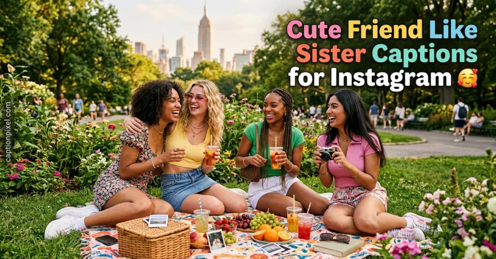 Cute Friend Like Sister Captions for Instagram
